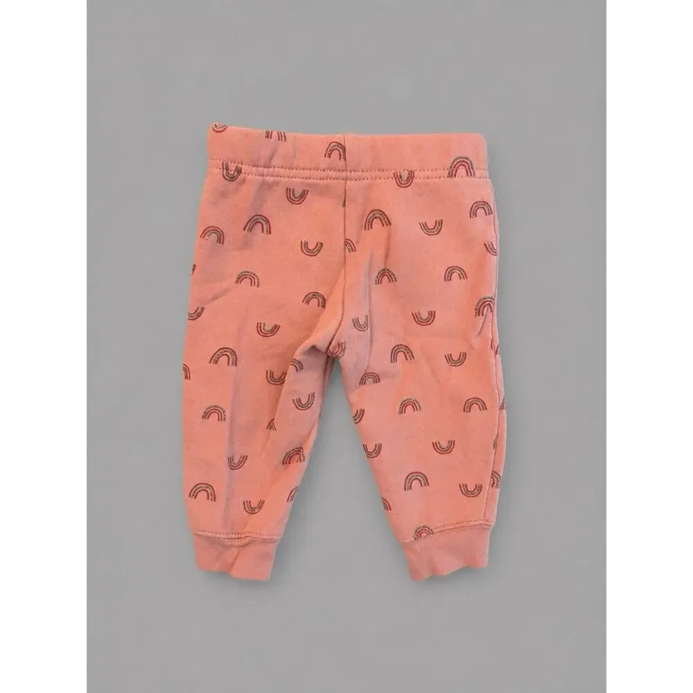 Child of Mine by Carter's 2pc Pink Rainbow Hoodie & Pants Set Girls 6-9M